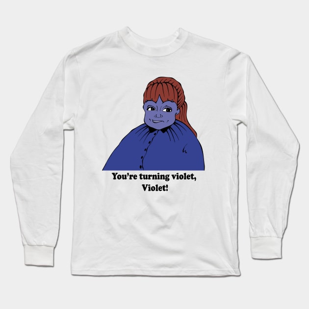 Violet Beauregarde Long Sleeve T-Shirt by cartoonistguy